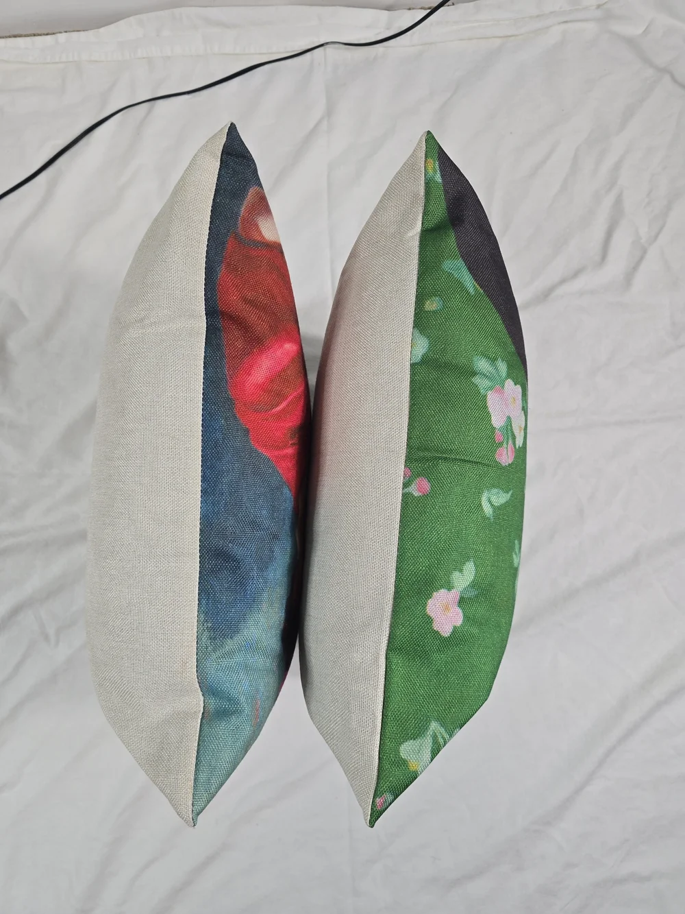 Source Unknown Frida Kahlo Art Pillow Covers in Red, Green, Pink